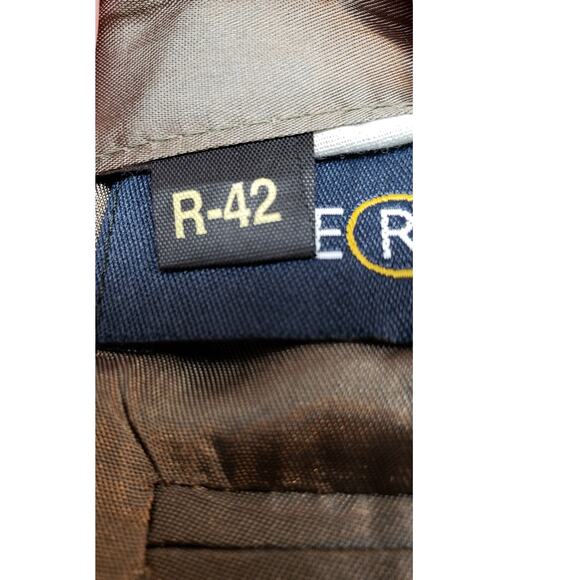 mens sport coat 42R suit jacket 42 regular blazer gray pristine 3 buttons - Picture 3 of 8